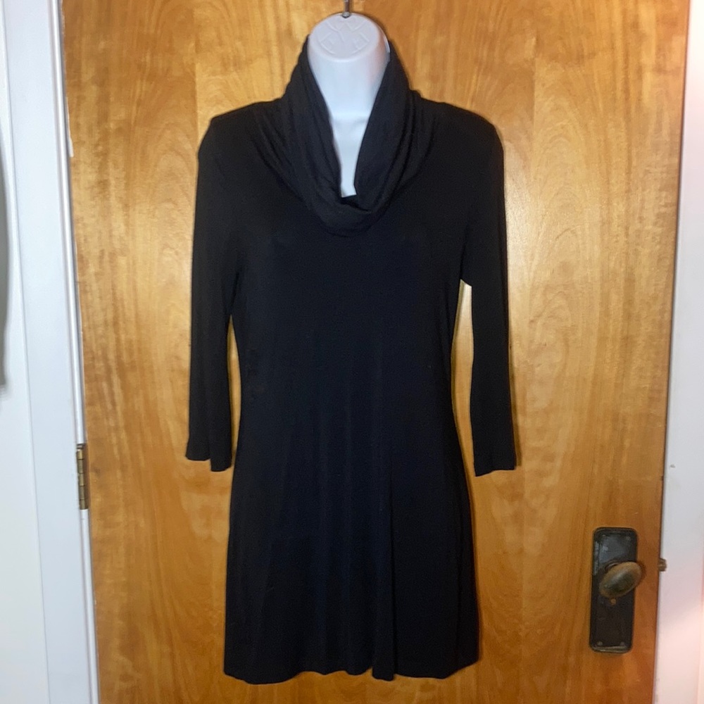 Cyrus Black Cowel Neck Tunic Top Size S/M
